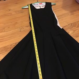 Parker Black and White Keyhole Dress